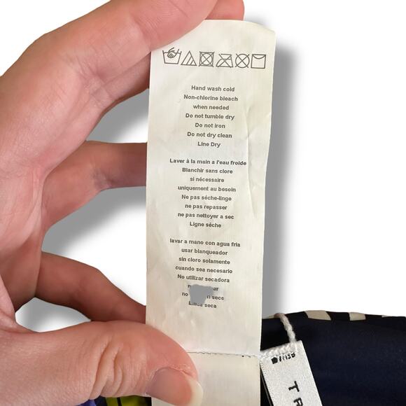 Trina Turk Swim Bikini‎ Top Medium US 6 Zebra Print Multicolor Stripe Halter NWT - Picture 6 of 9